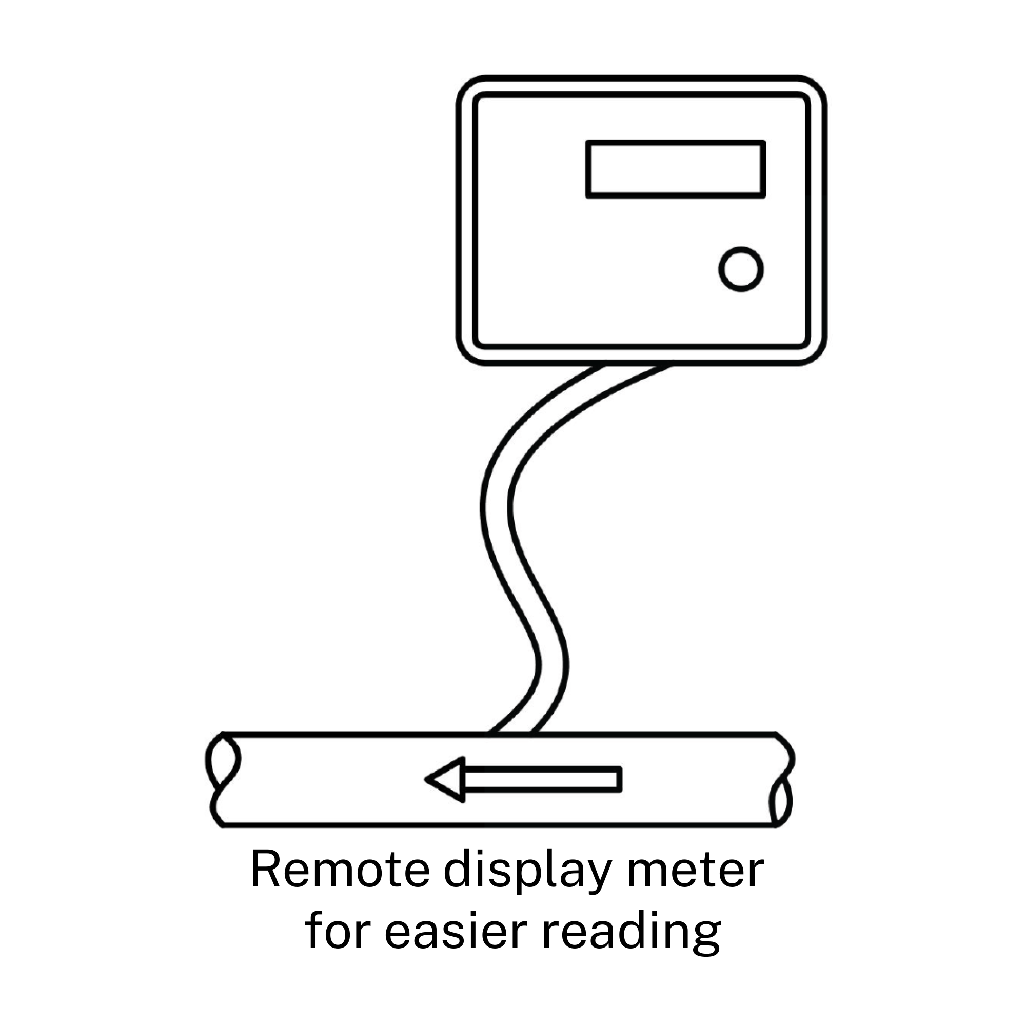 Ultrasonic Water Meter 6000-0031-38 - Remote display meter for easier reading