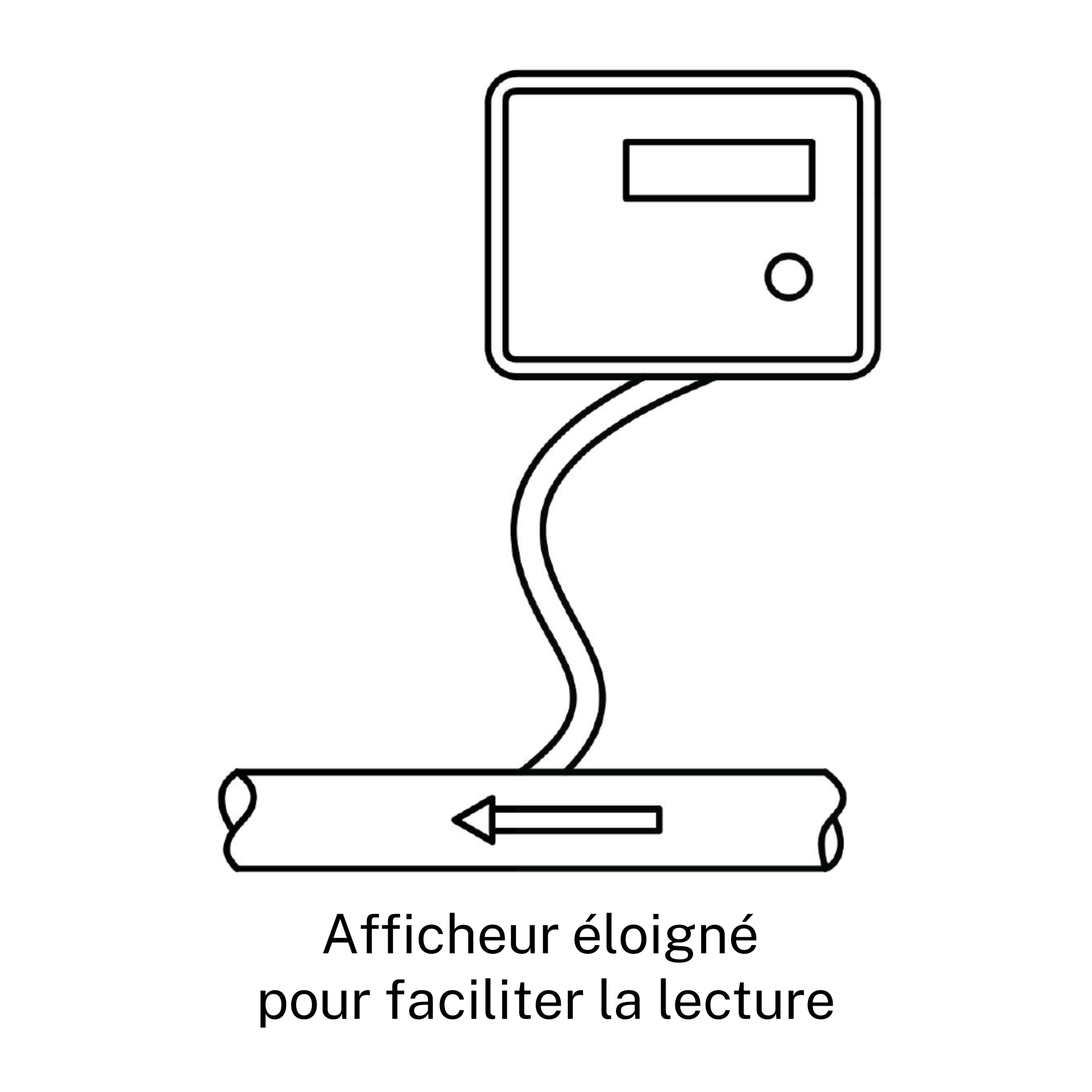 Compteur d’eau à ultrasons 6000-0031-38 – Afficheur éloigné pour faciliter la lecture