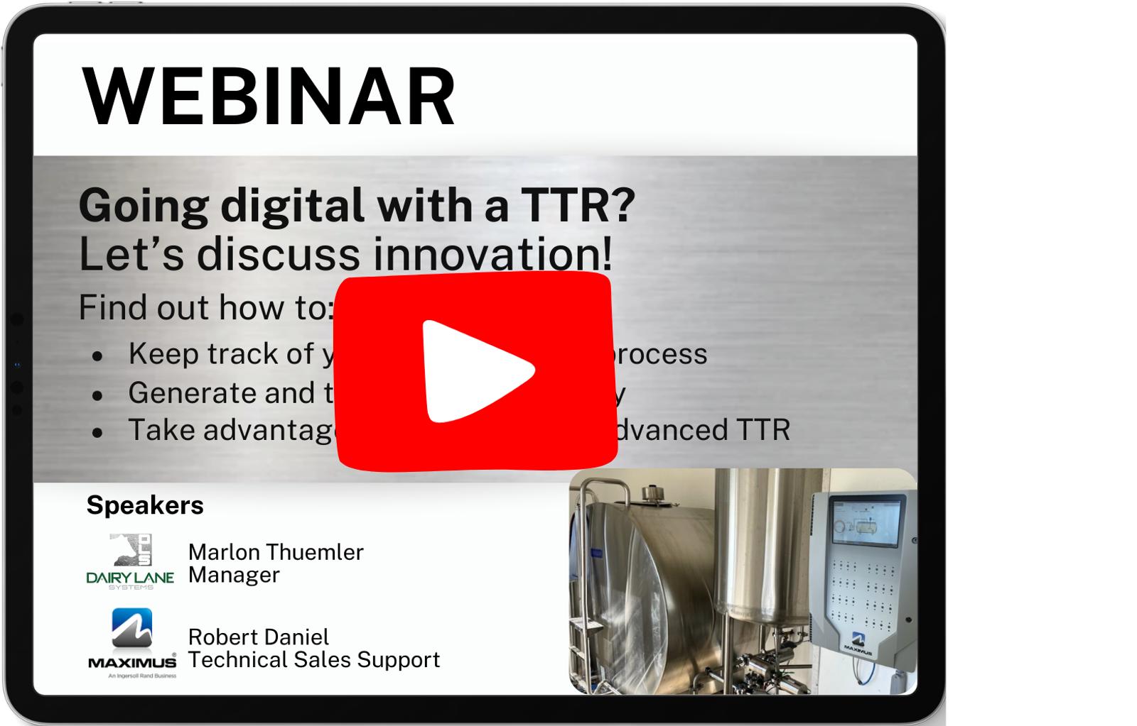 Canada Dairy Theromograph TTR - Watch the MAXIMUS Thermo TTR Webinar