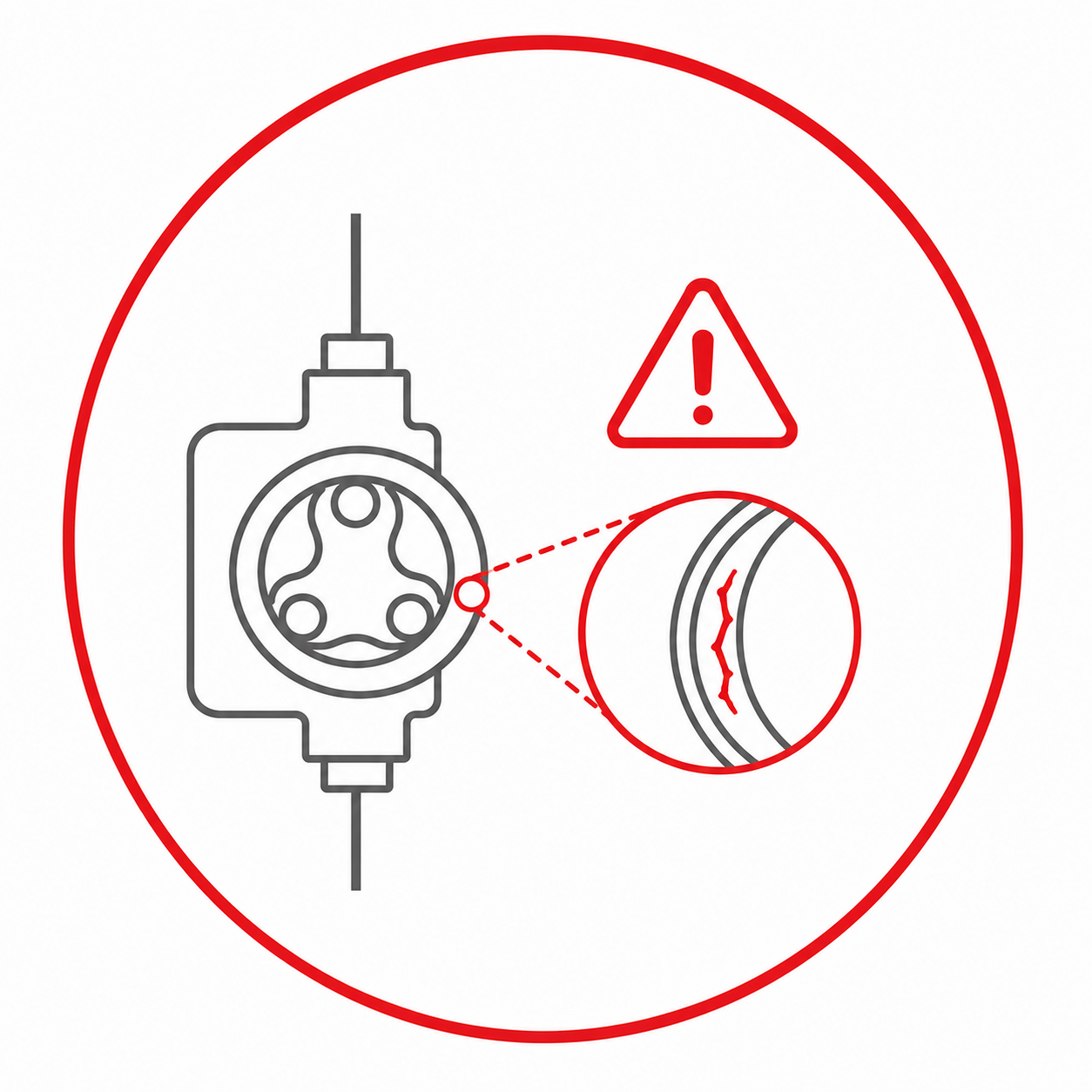 Seal and diaphragm wear icon