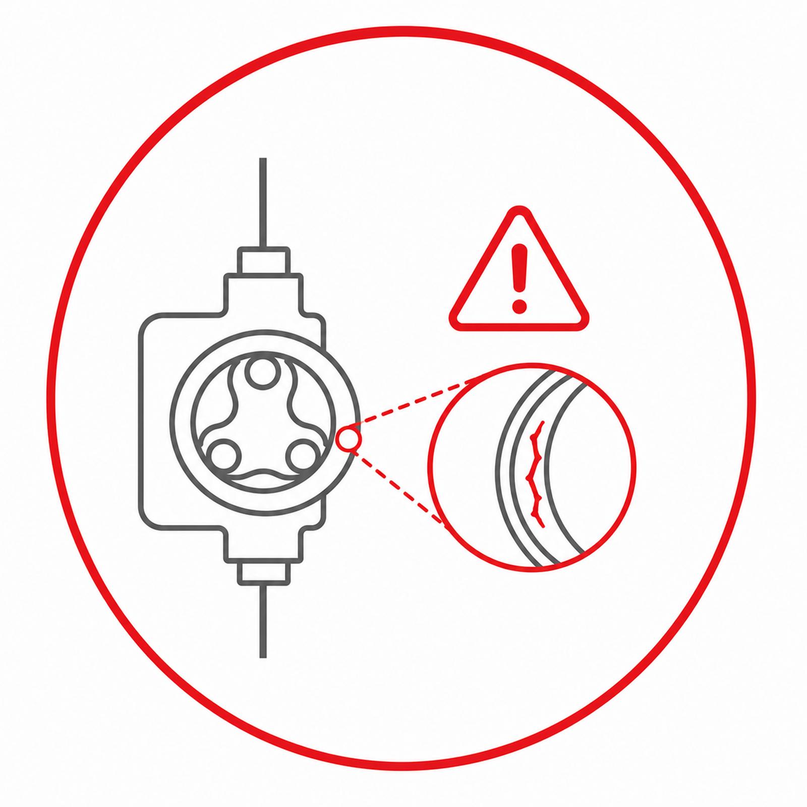 Seal and diaphragm wear icon
