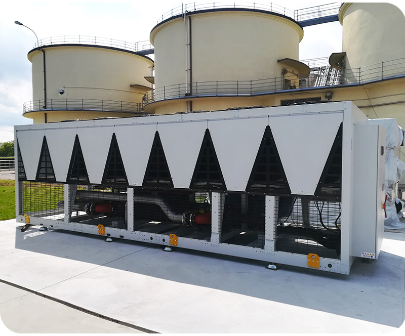 Outdoor winery process chiller for temperature control