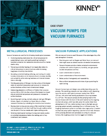 Vacuum Pump Solutions for Vacuum Furnaces miniature