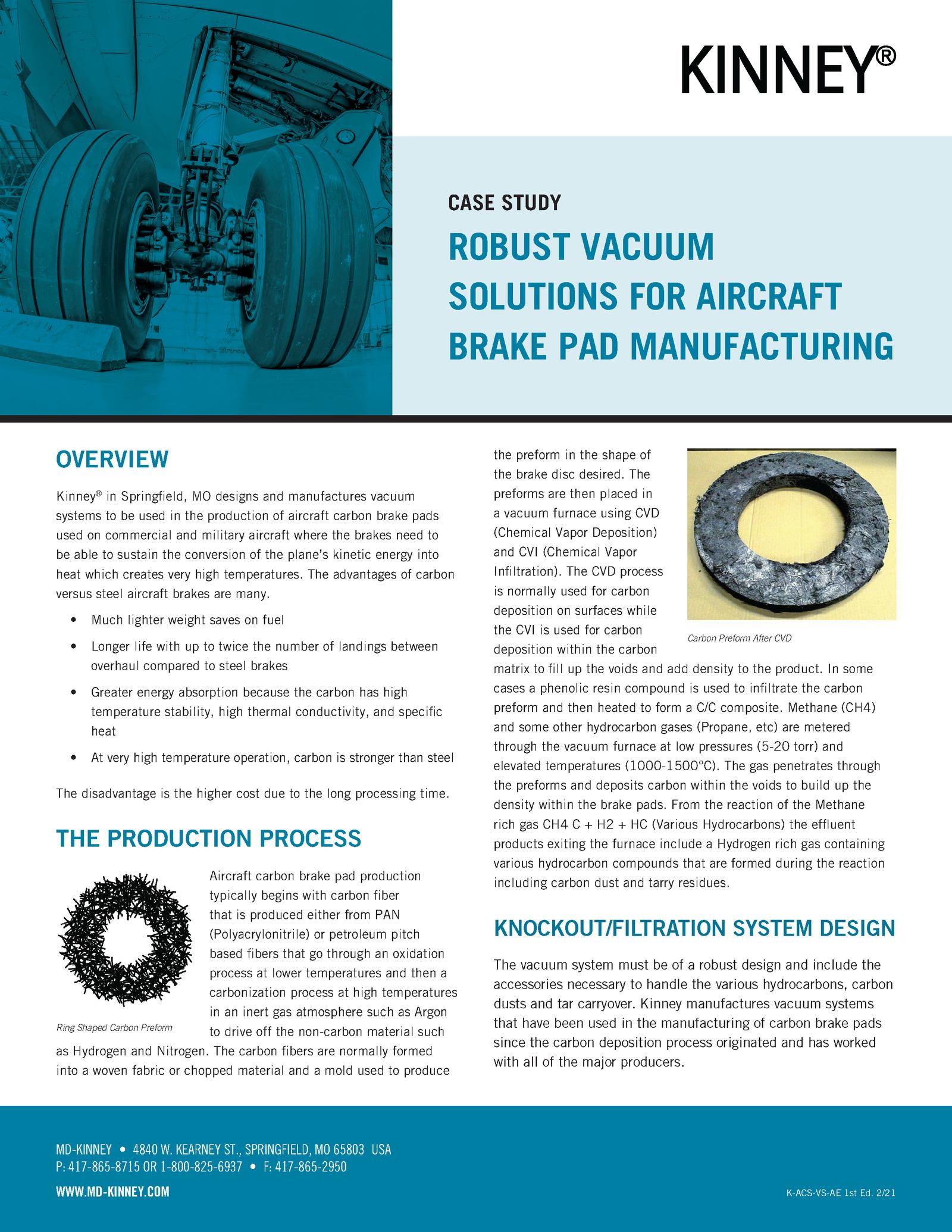 robust vacuum solutions for aircraft brake pad manufacturing case study cover