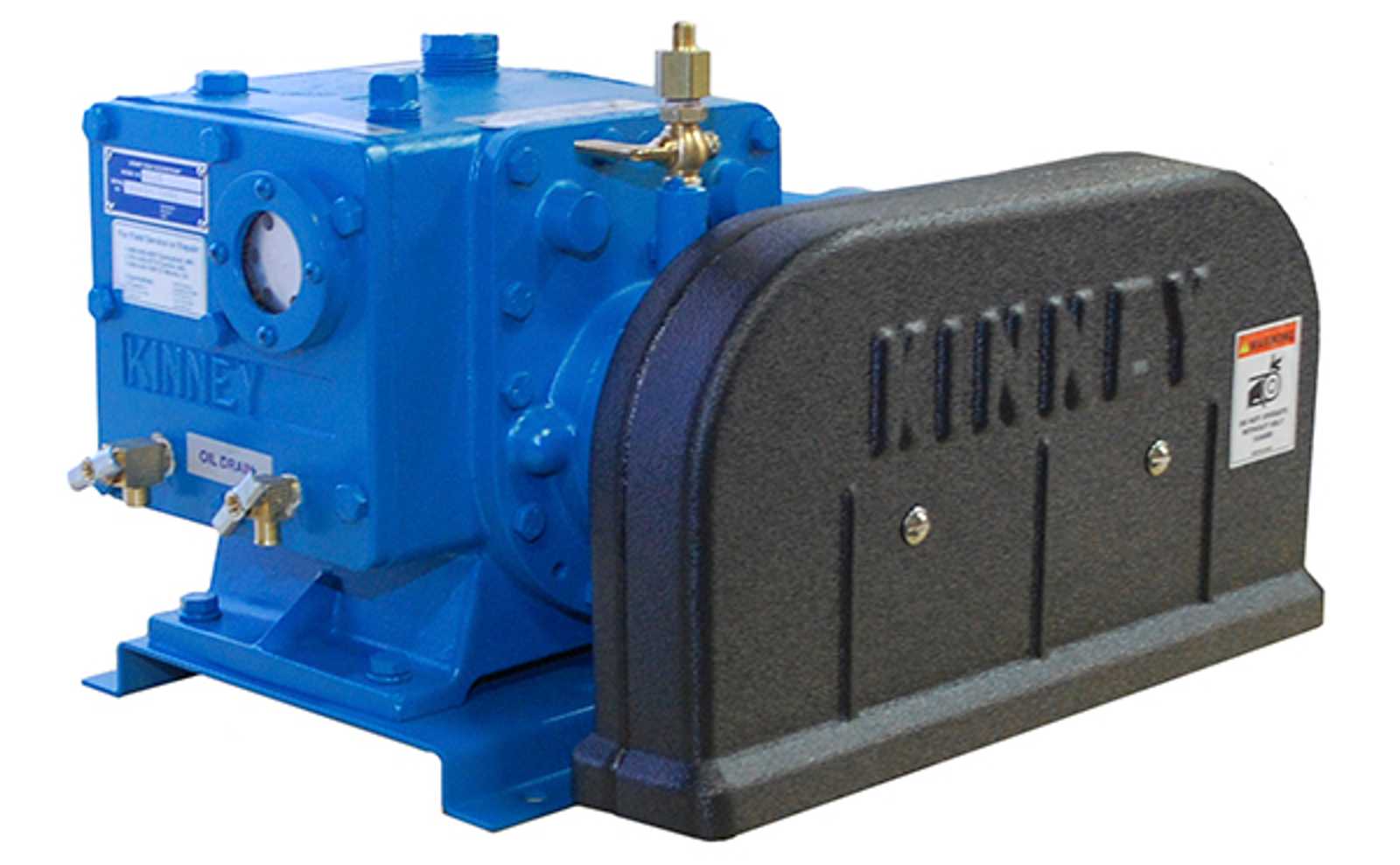 Two Stage Rotary Piston Vacuum Systems, the KC Series, by MD-Kinney. The KC Series features rotary piston pumps that are air-cooled with standard adjustable gas ballast valves. These piston pumps have unequaled durability in tough industrial applications. The KC Series is offered with the longest rotary piston pump warranty in the industry.