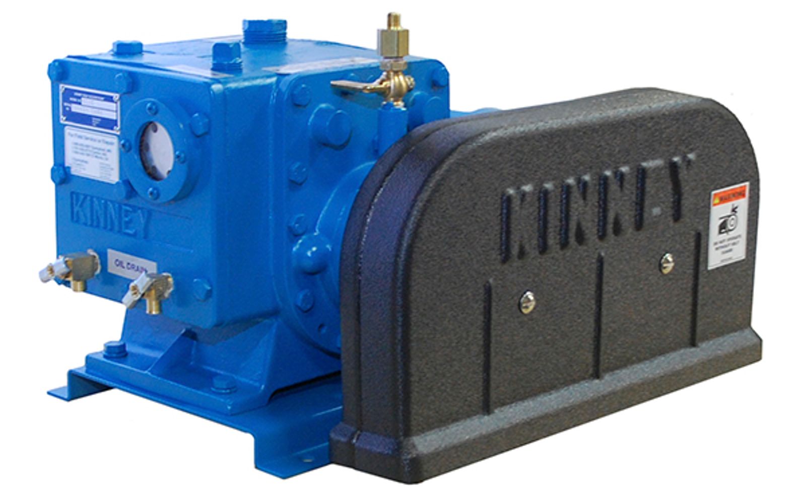 Two Stage Rotary Piston Vacuum Systems, the KC Series, by MD-Kinney. The KC Series features rotary piston pumps that are air-cooled with standard adjustable gas ballast valves. These piston pumps have unequaled durability in tough industrial applications. The KC Series is offered with the longest rotary piston pump warranty in the industry.