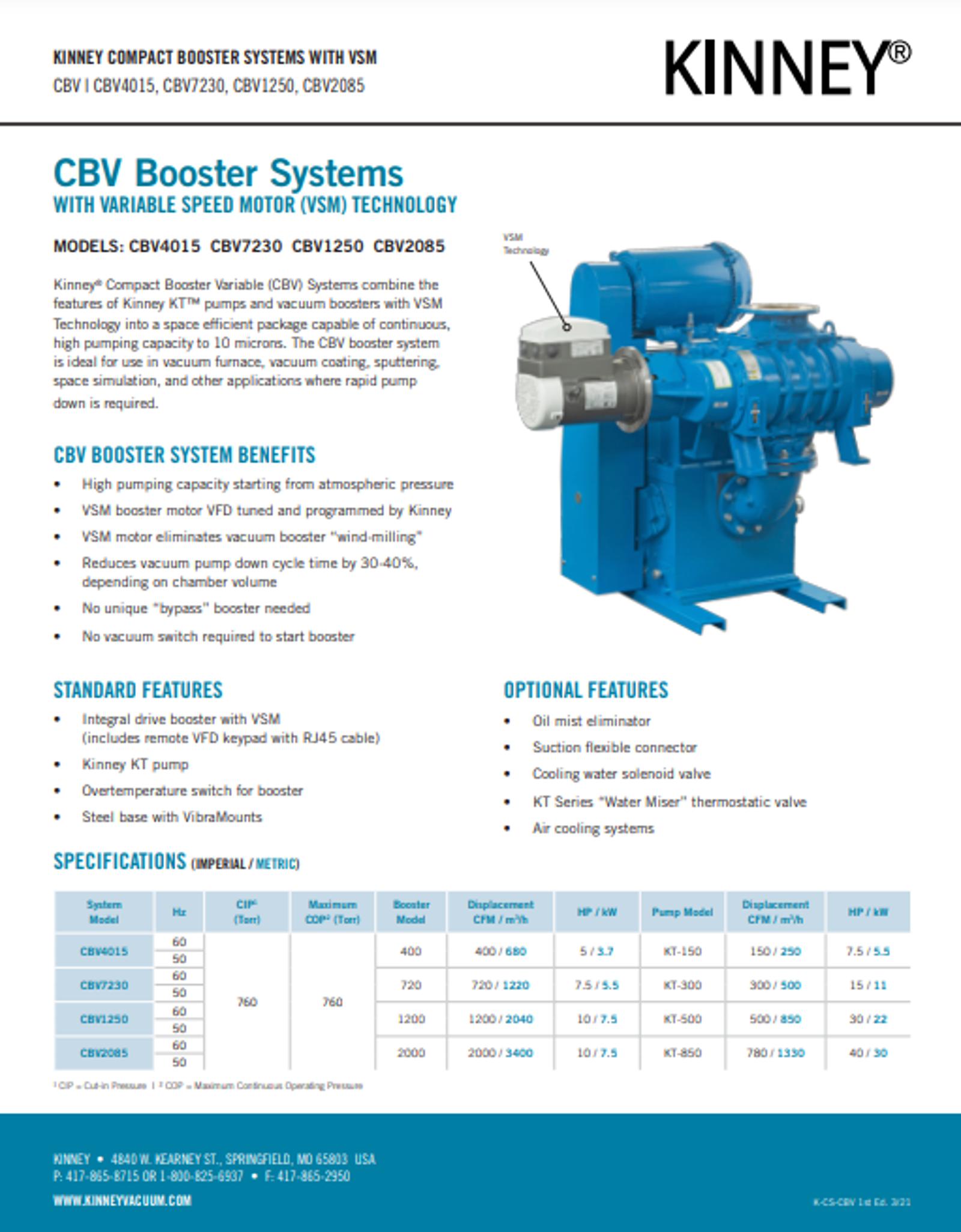 CBV booster system brochure cover