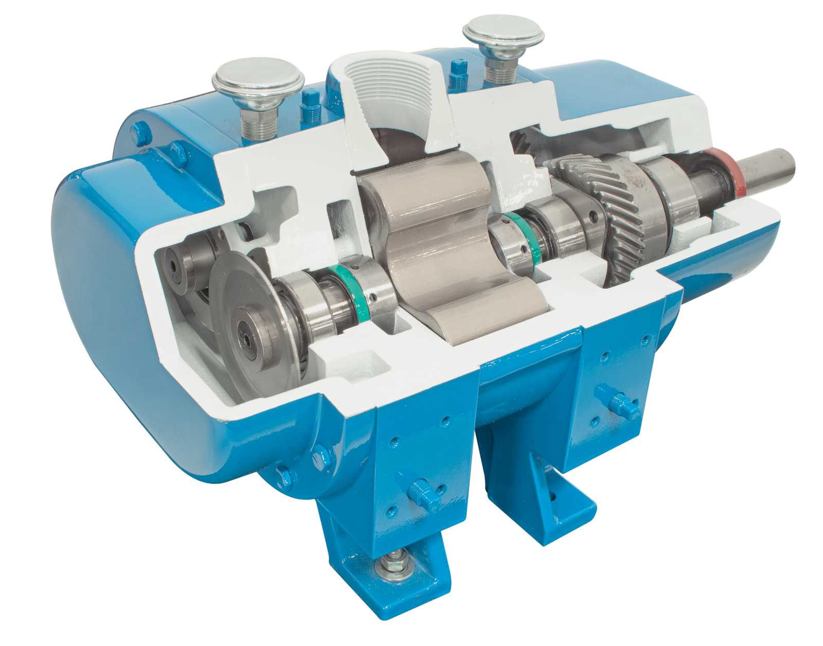 Rotary PD Blowers, PD Plus Series 3200, by MD-Kinney. MD Pneumatics designed the rotary positive displacement blowers for heavy-duty industrial applications. PD Plus Blowers offer flexible features for different applications including pneumatic conveying, pulp and paper processing, steam compression, and process gas boosting.