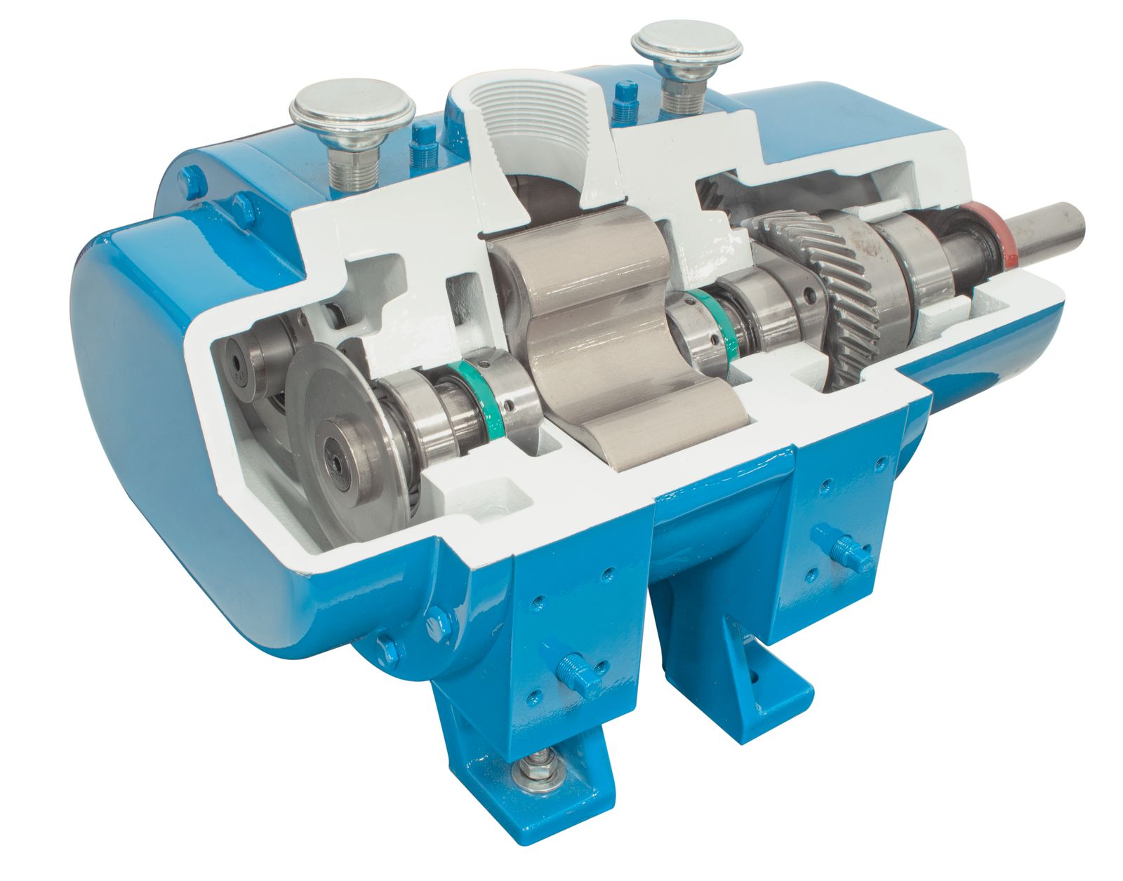 Rotary PD Blowers, PD Plus Series 3200, by MD-Kinney. MD Pneumatics designed the rotary positive displacement blowers for heavy-duty industrial applications. PD Plus Blowers offer flexible features for different applications including pneumatic conveying, pulp and paper processing, steam compression, and process gas boosting.
