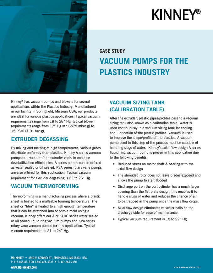 Proven Vacuum Solutions for Plastics Manufacturing miniature