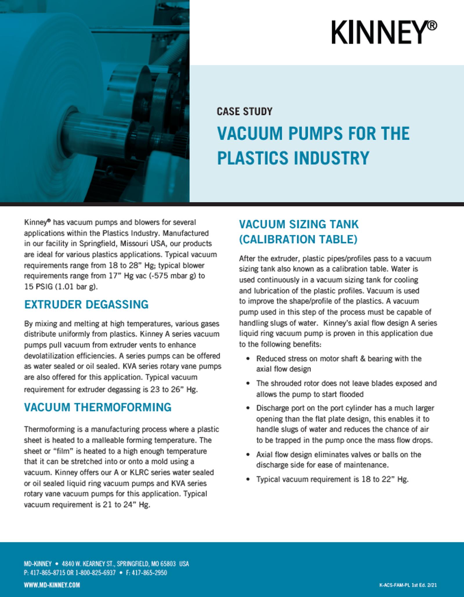 Proven Vacuum Solutions for Plastics Manufacturing miniature