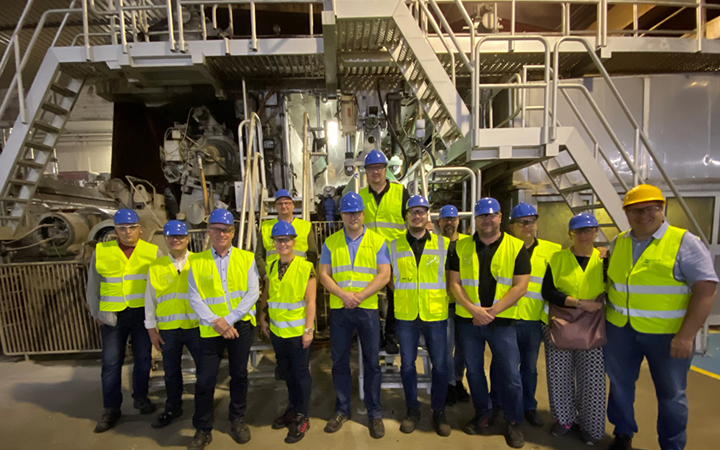 Runtech sales team visiting Smurfit Kappa Ania mill