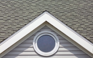 Round window in a house