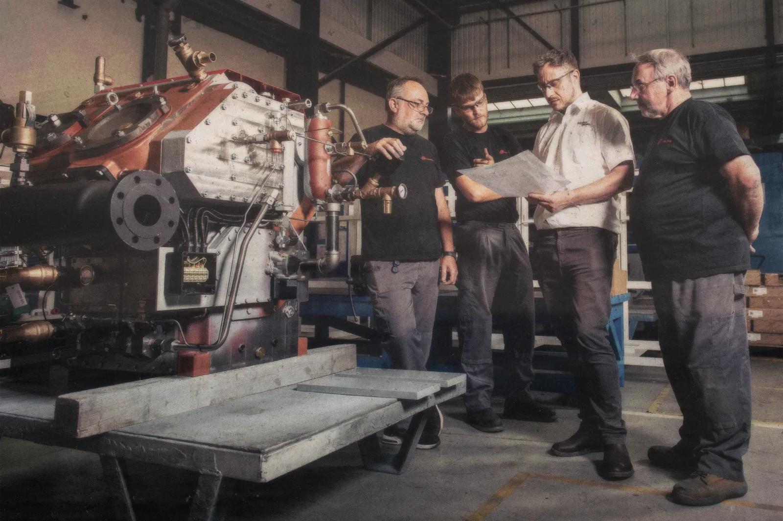 Reavell Workers high pressure air compressor