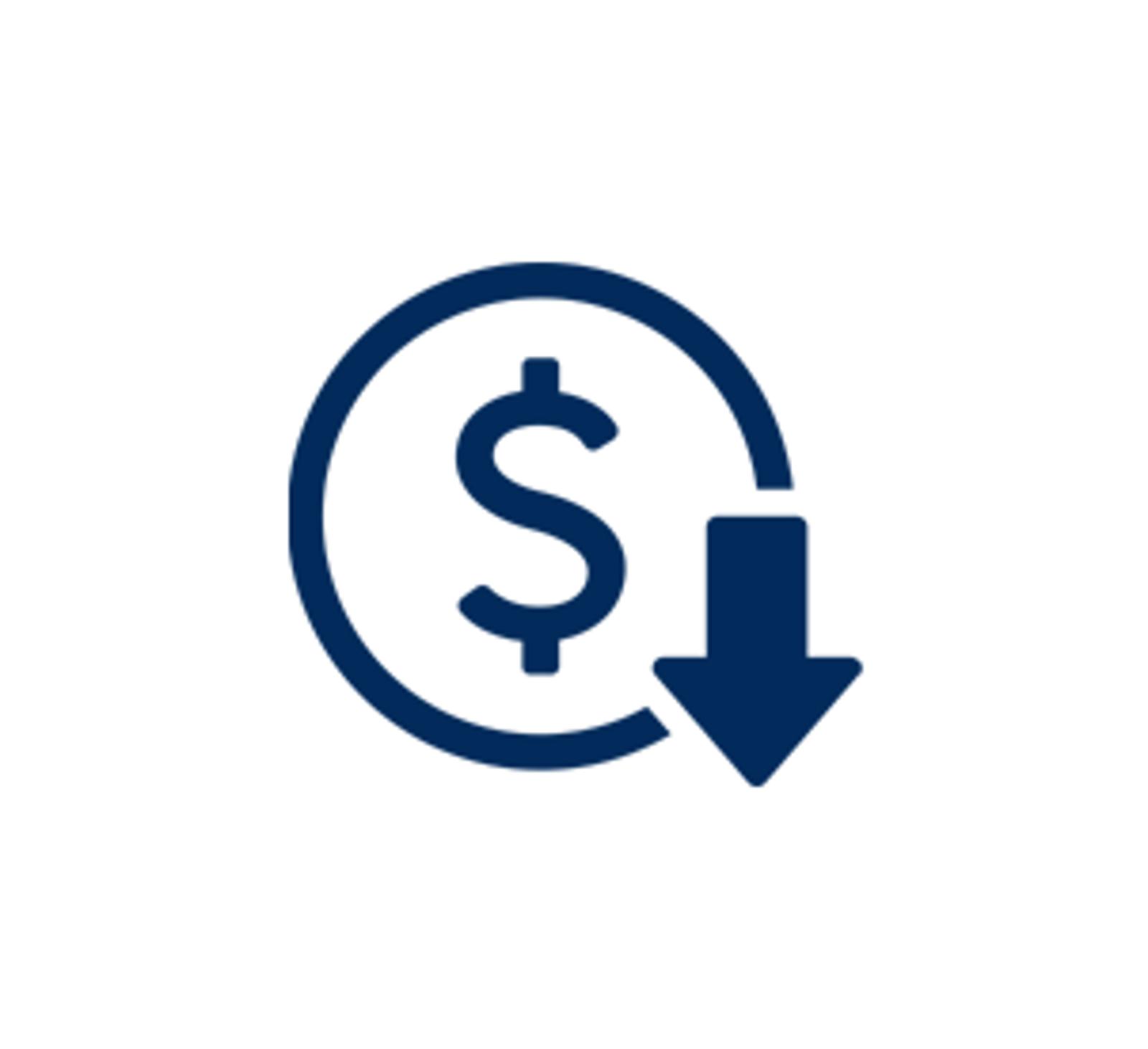 low cost savings icon