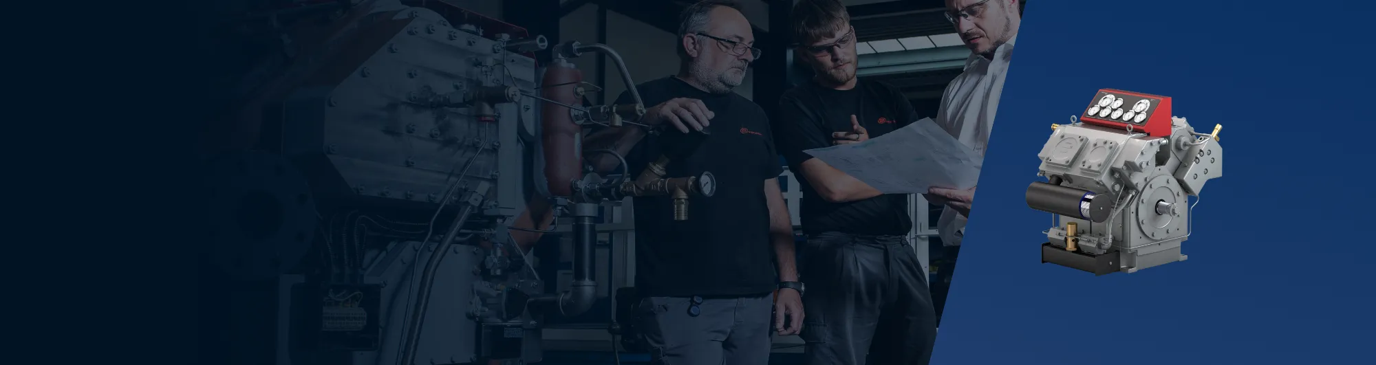 reavell workers with high pressure air compressor Reavell 
