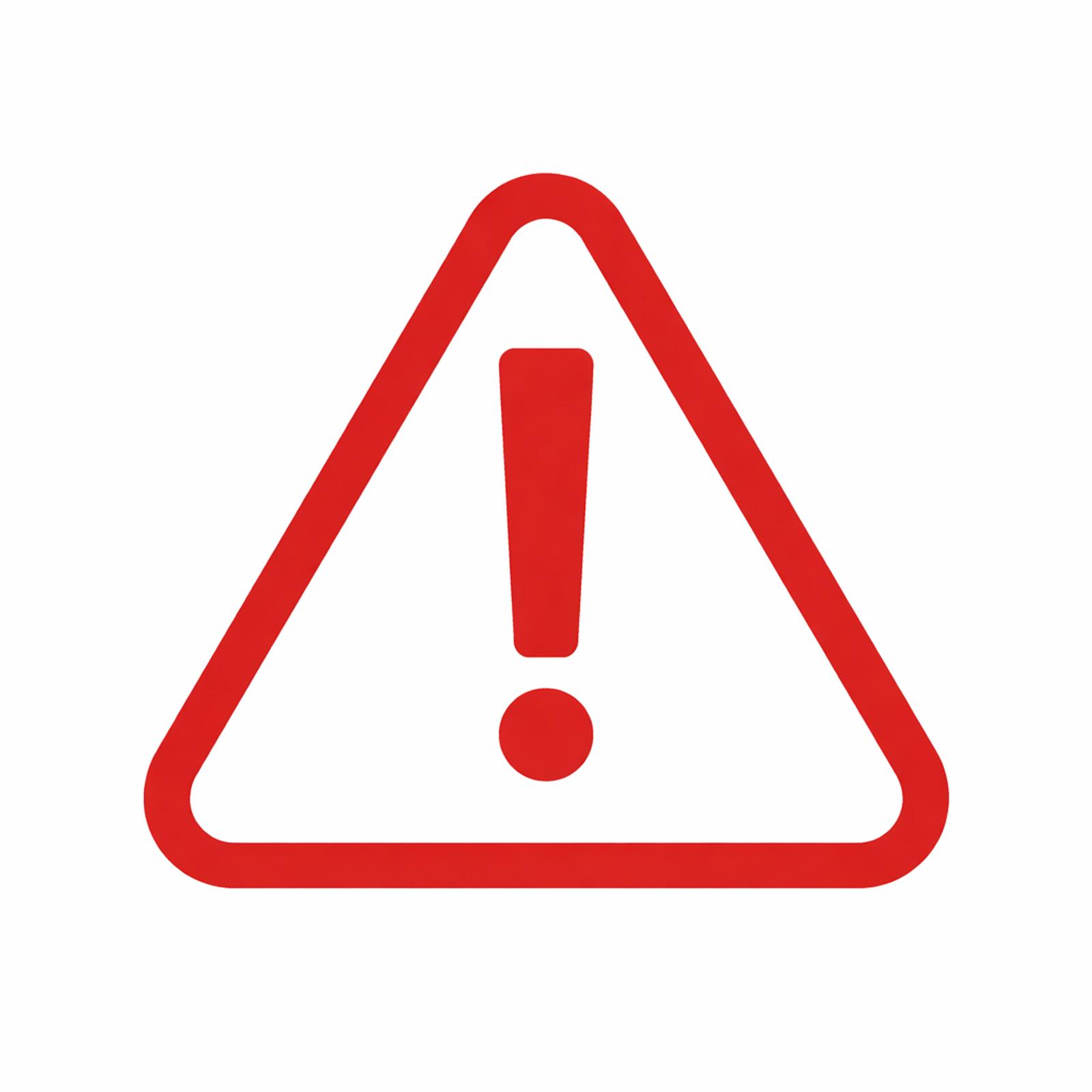 Red warning sign