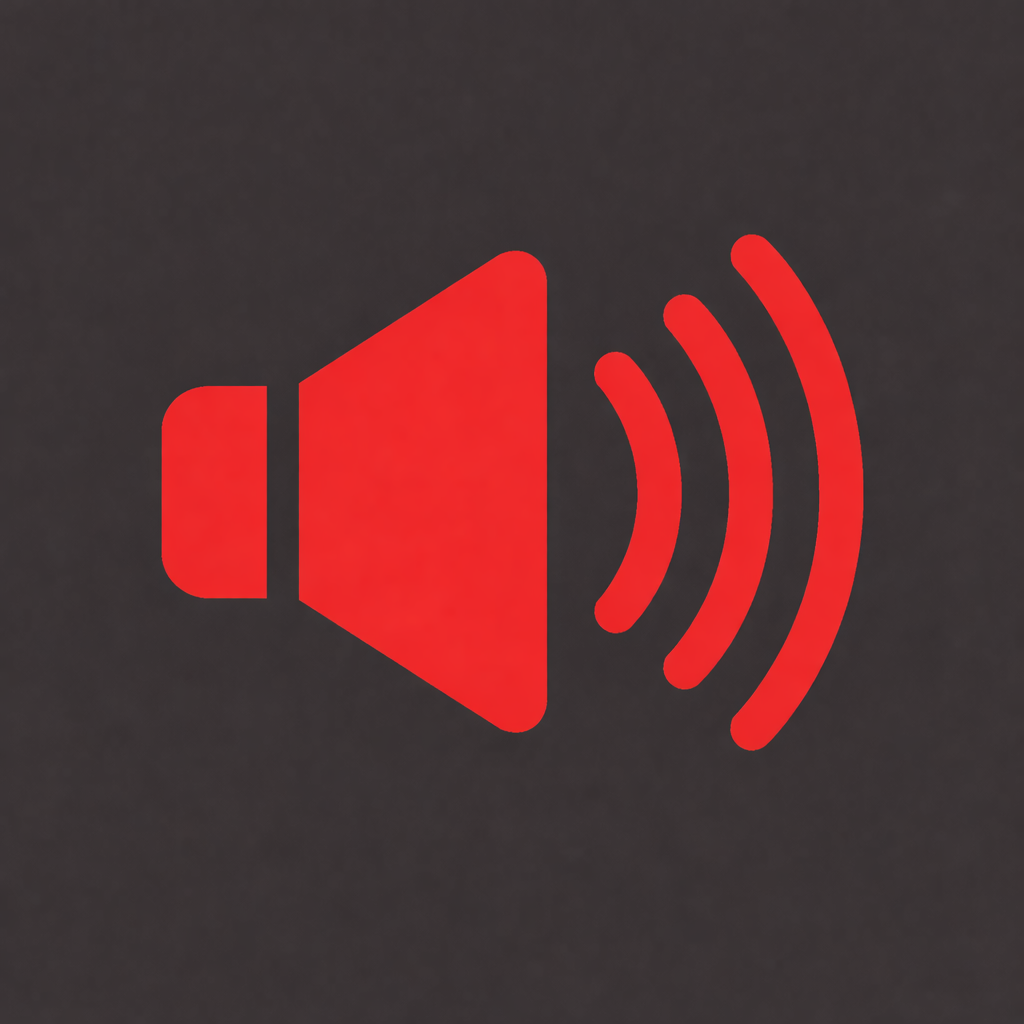 red speaker icon