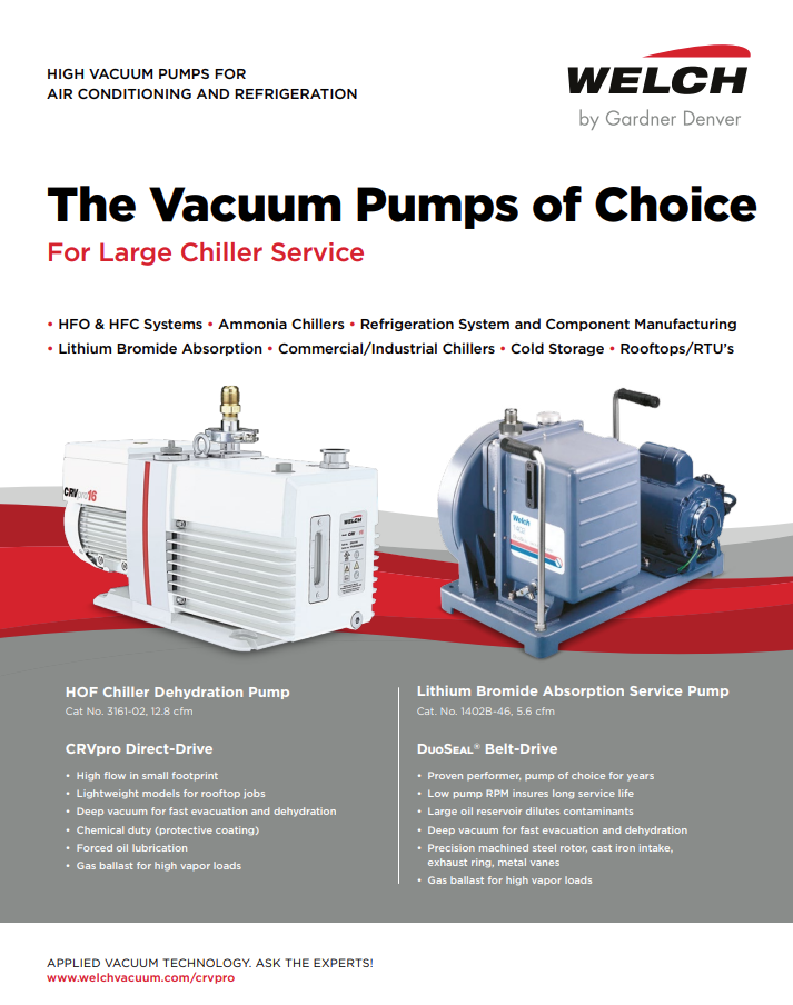 High Vacuum Pumps For Air Conditioning & Refrigeration