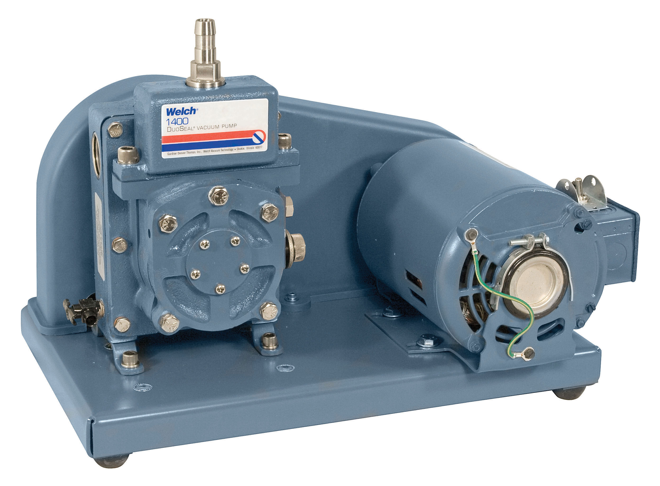 Welch DuoSeal 1400 belt-driven vacuum pump with oil-sealed design