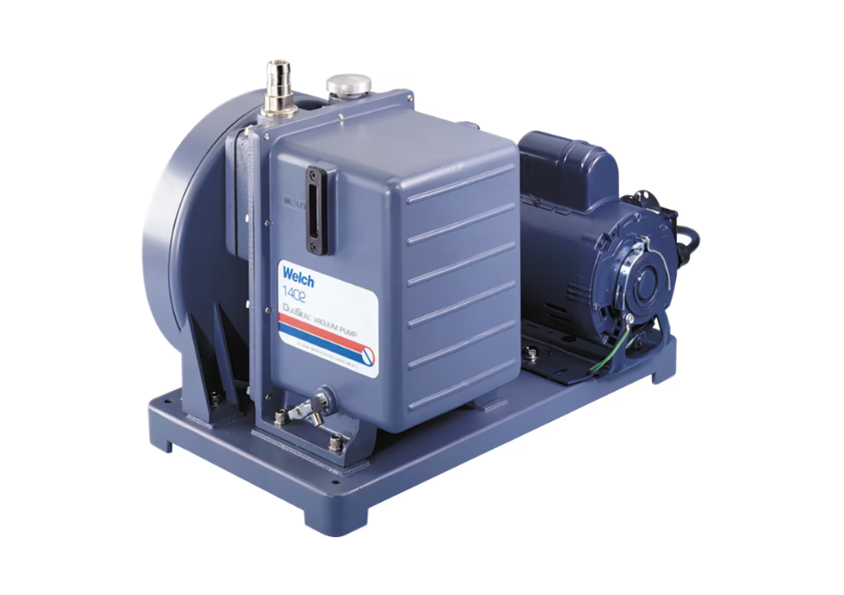  Welch DuoSeal 1402 heavy-duty vacuum pump with belt-driven motor
