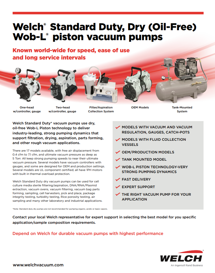 Welch Standard Duty
