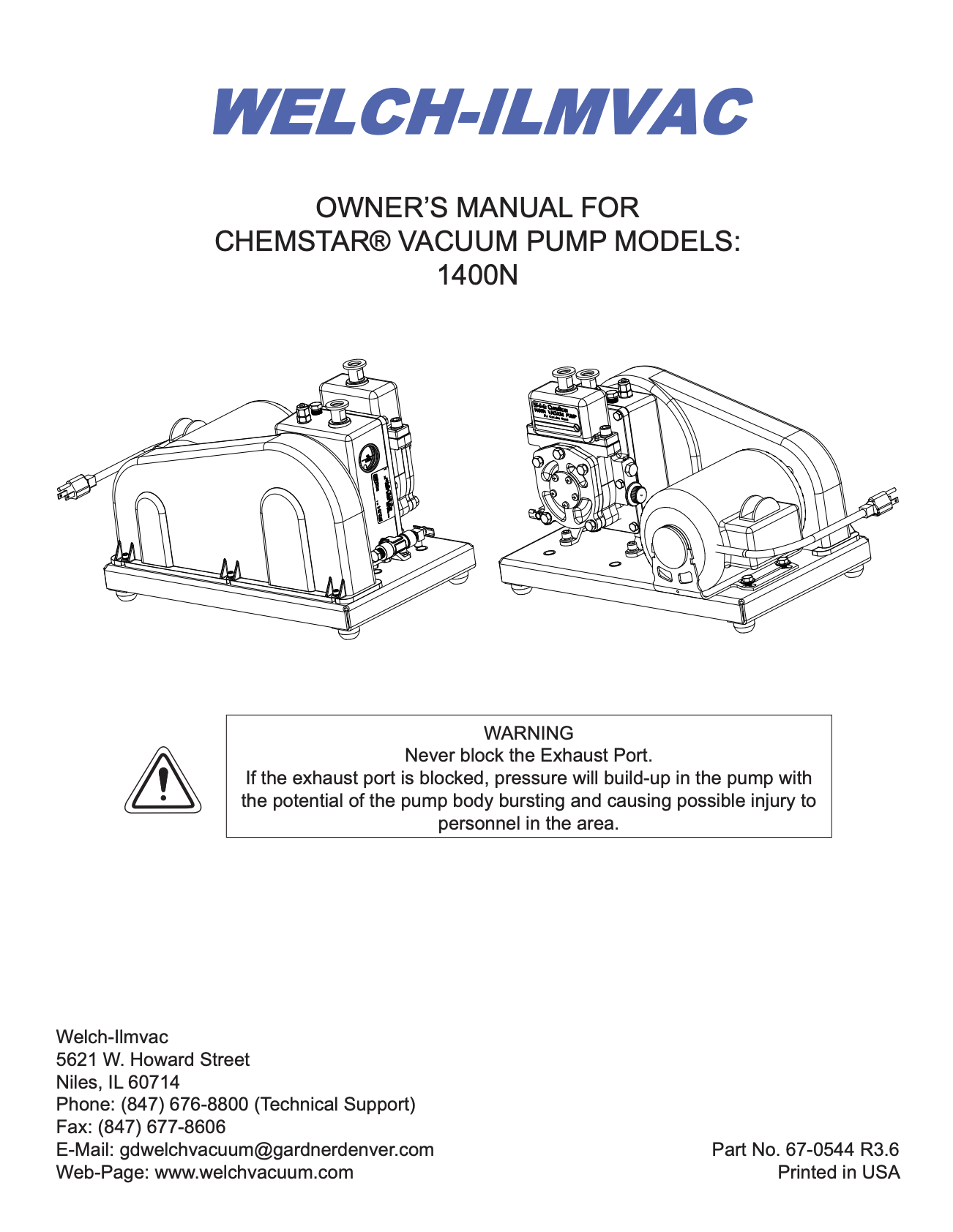 Chemstar Models 1400N, 1402N, 1376N