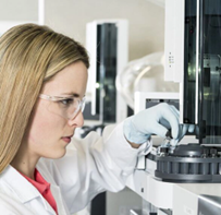 woman in laboratory welch