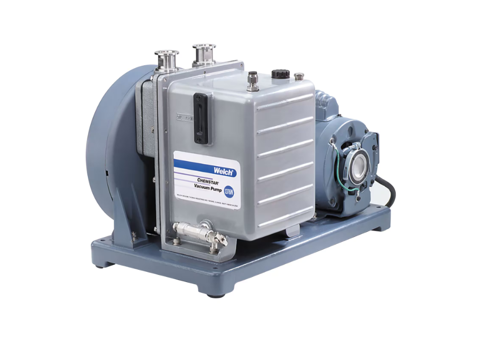 Welch Chemstar 1376N belt-driven, oil-sealed vacuum pump designed for chemical processing applications