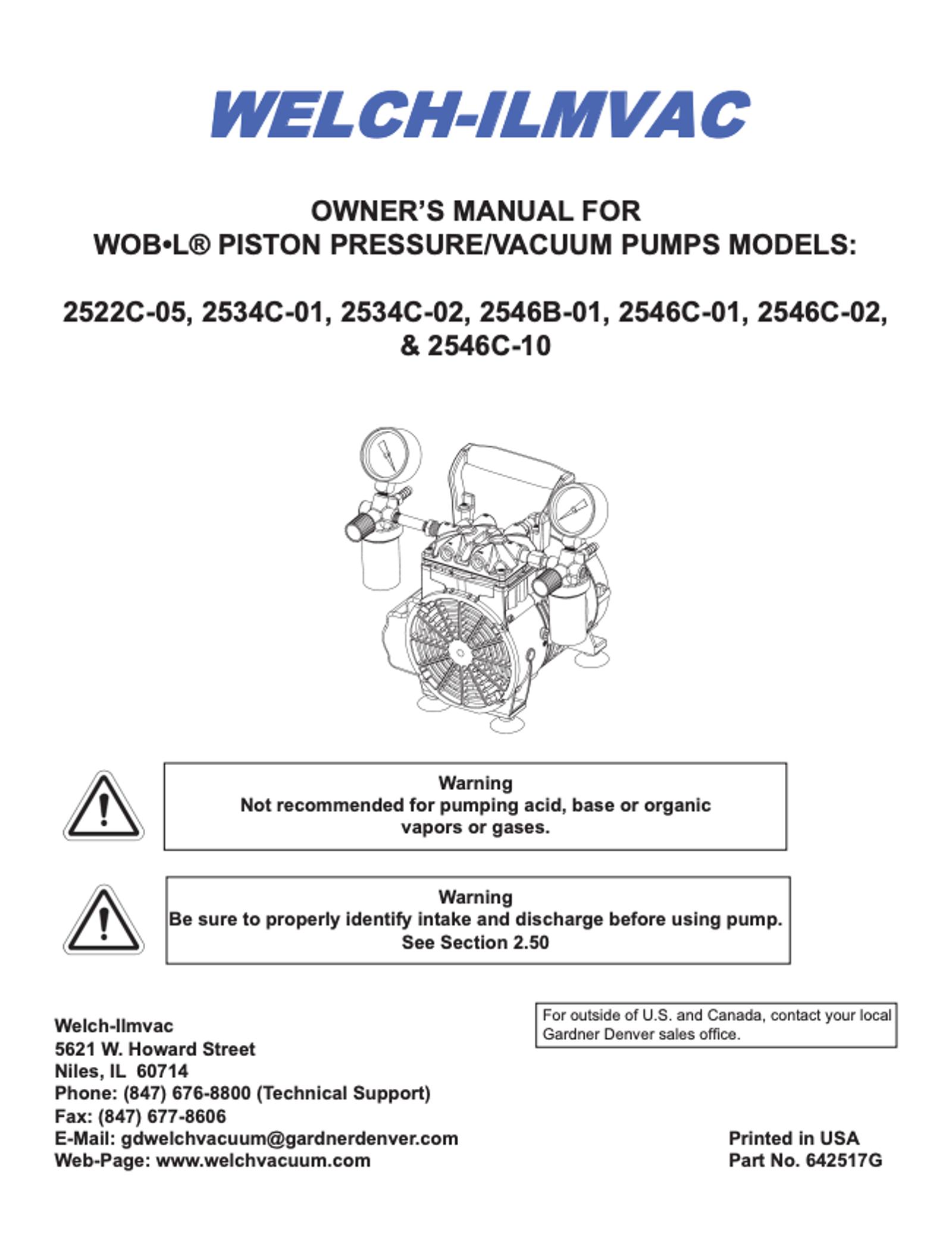 WOB-L Piston Pump Model 2546