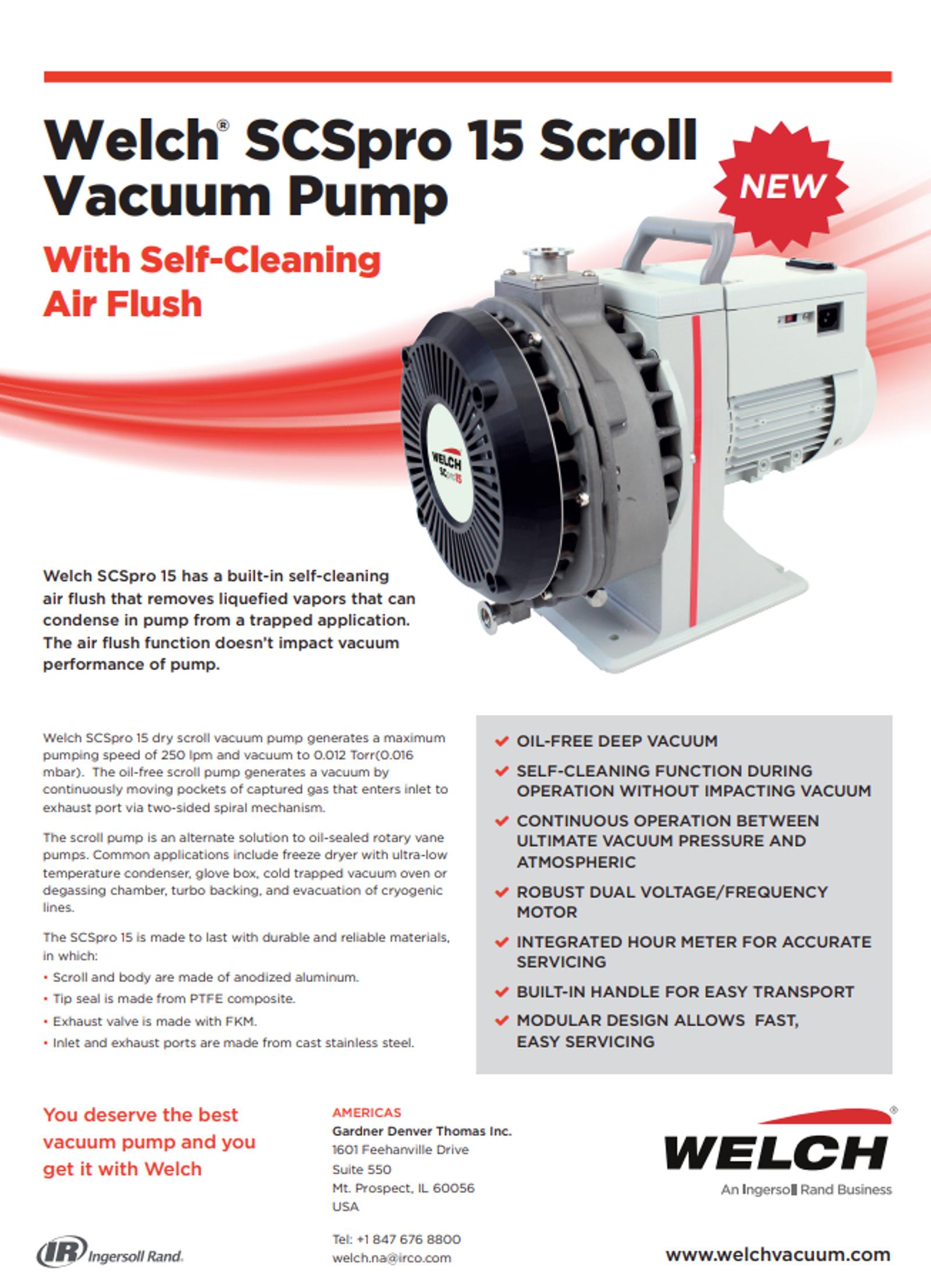 Welch SCSpro 15 Scroll Vacuum Pump