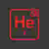 Helium red symbol