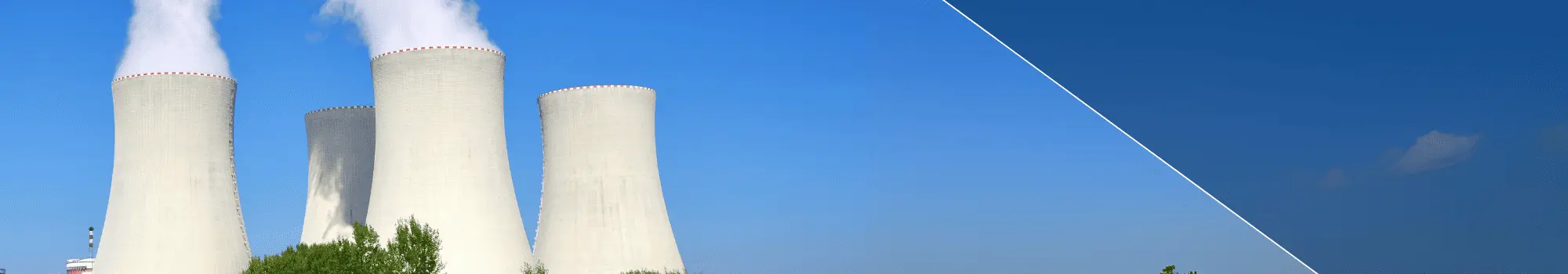 Power plant with sky background