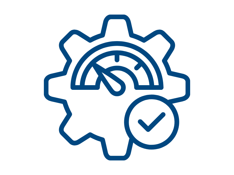 Optimized performance and efficiency icon