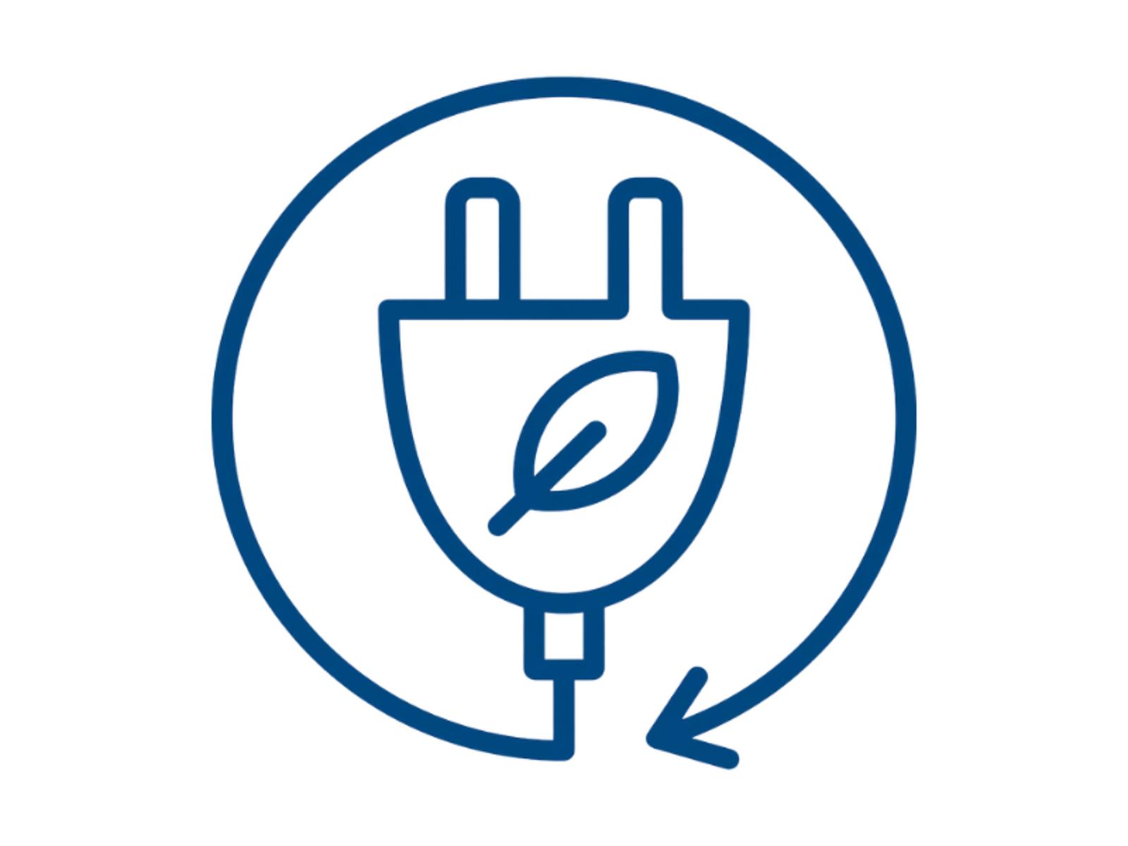 Efficient use of energy and resources icon