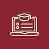 training and education red icon