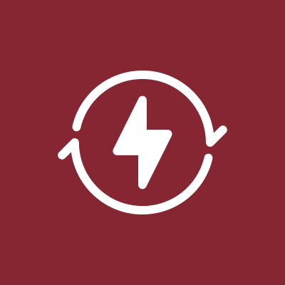 energy saving icon red