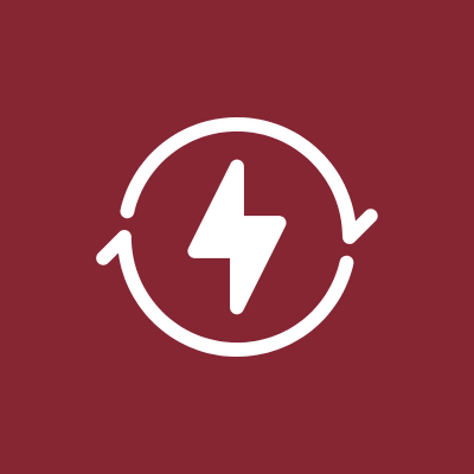 energy saving icon red