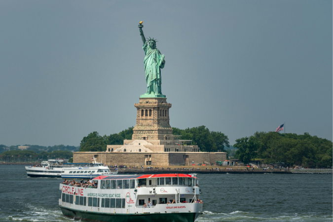 A view of the Statue of Liberty, a great attraction to visit after moving to Staten Island.