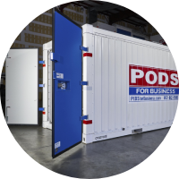 Open Door Commercial Storage Container