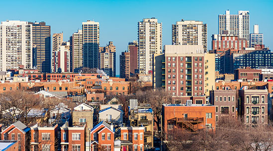Chicago city skyline