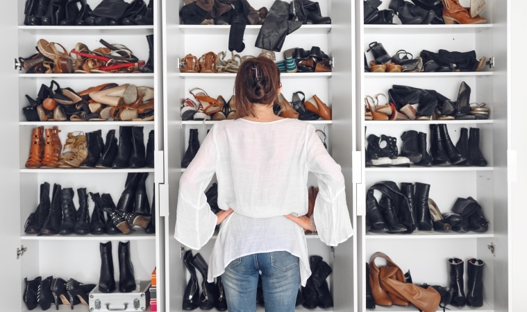 closet organizer ideas are particularly helpful when you have more shoes than you know what to do with