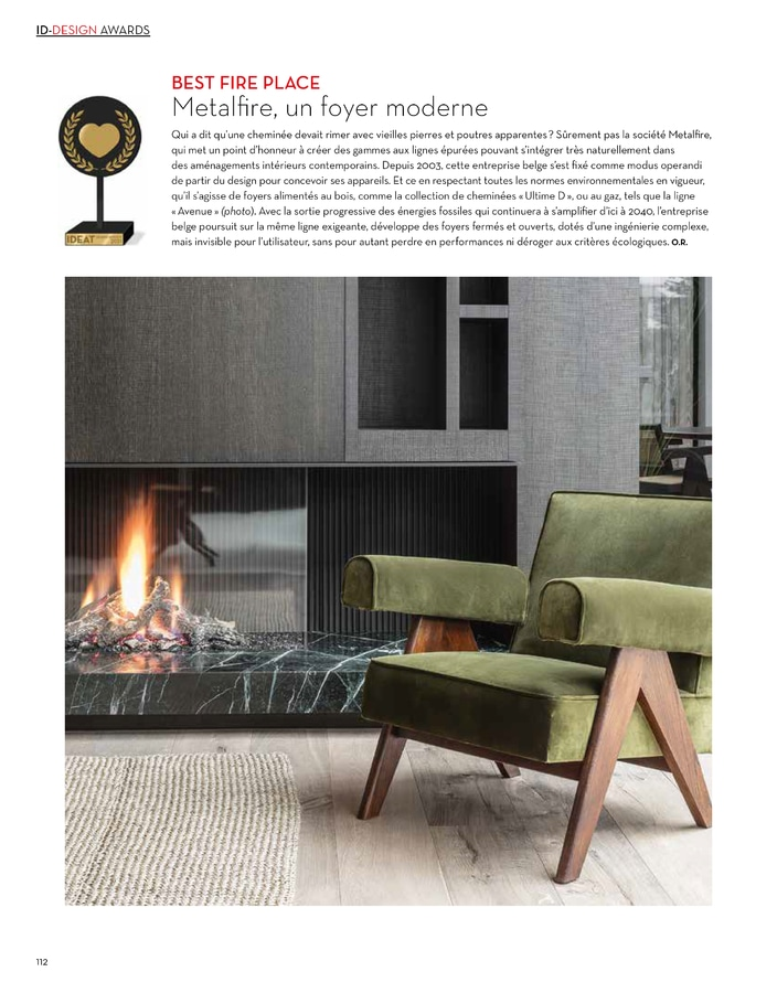 a snapshot of a best fireplace award