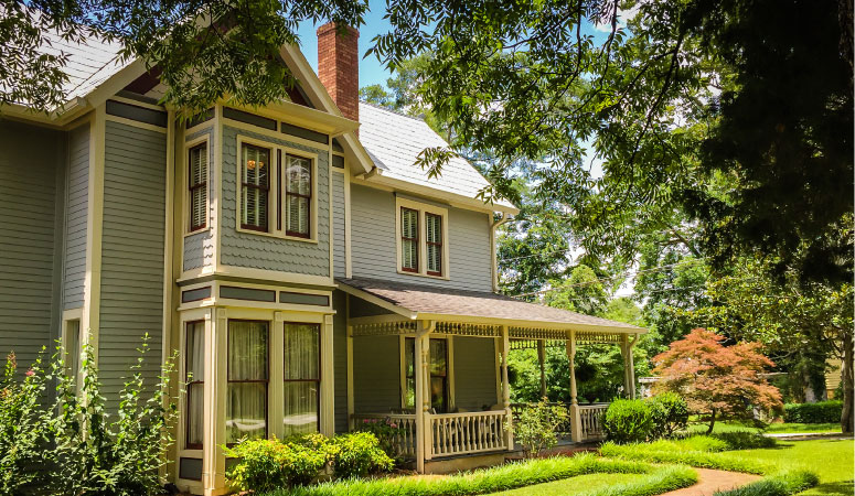 A two-story home in Montford, Asheville