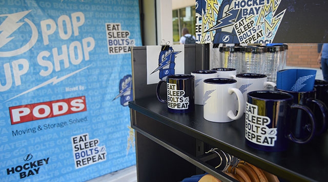 Tampa Bay Lightning Pop Up shop Container