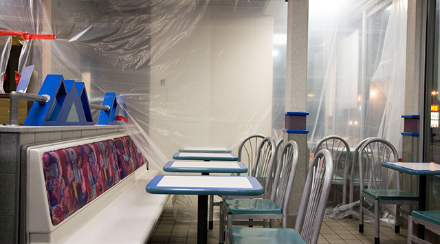 restaurant renovation storage container