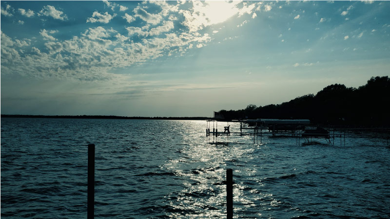 Late afternoon over Big Spirit Lake in Spirit Lake, Iowa.