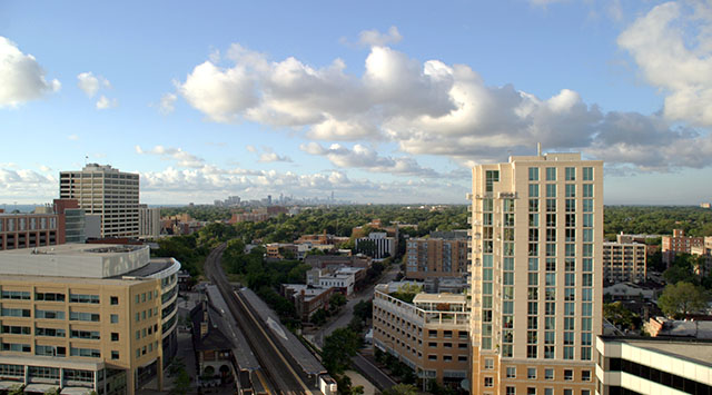 Downtown Chicago as seen from Evanston
