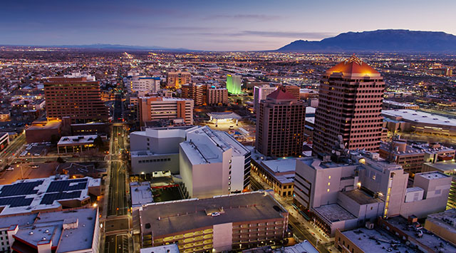 Albuquerque Skyline at dusk