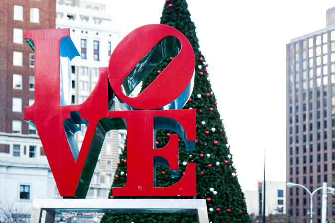 A close up of the famous Philadelphia 